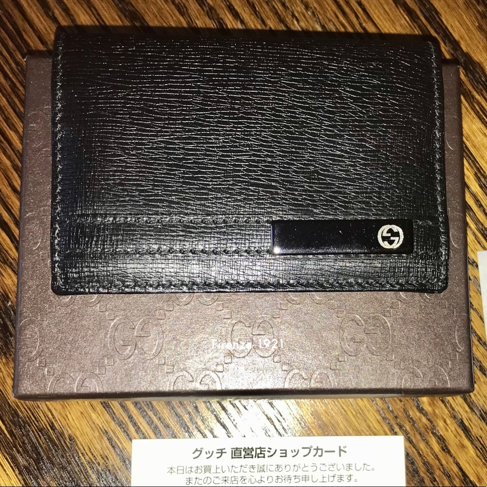 Gucci Black Leather Wallet FATHERS DAY GIFT BNIB